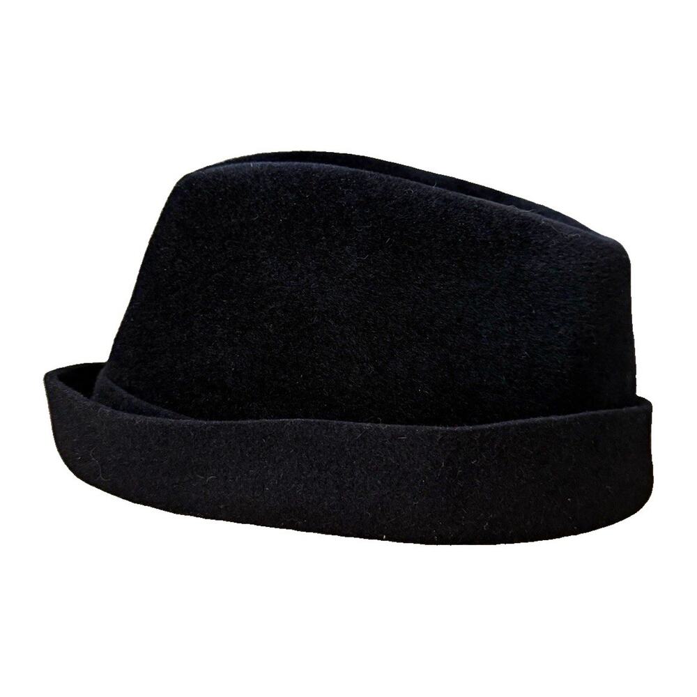 Y2K Black Felt Women’s Fedora | Christine Moore Designer + Neiman Marcus receipt